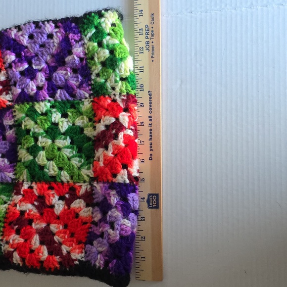 Colorful Crochet Patchwork Granny Square Grannycore Tote Bag - Picture 5 of 7